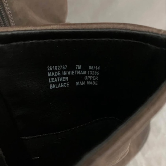 Women’s 7 Clarks slate :brownish grey Leather Bootsside zip - Picture 7 of 11